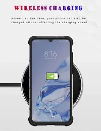 GEHLOT ; OneStep Towards Online Honeycomb Heavy Duty Four Corner Shockproof Protection Clear Transparent Luxury Bumper PC+TPU Hard Back Case Cover for Xiaomi (Mi 10 / Mi 10 Pro, Black)-thumb1