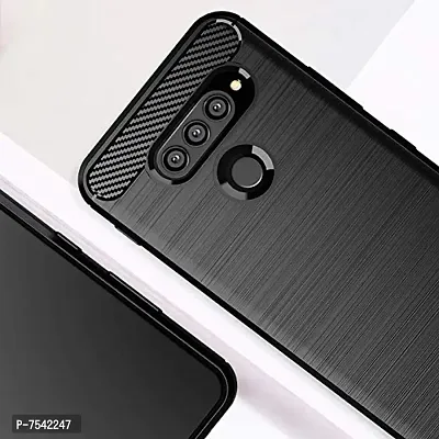 GEHLOT ; OneStep Towards Online Carbon TPU Phone Cover Shockproof Soft TPU Protective Cases Anti-Slip Anti Scratch Carbon Fiber Ultra Thin Slim Fit Reinforced Corner Back Cover Case for LG Q70-thumb2