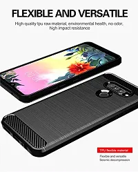 GEHLOT ; OneStep Towards Online Carbon TPU Phone Cover Shockproof Soft TPU Protective Cases Anti-Slip Anti Scratch Carbon Fiber Ultra Thin Slim Fit Reinforced Corner Back Cover Case for LG Q70-thumb4