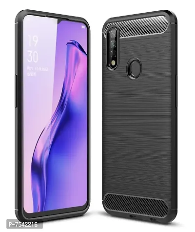 GEHLOT ; OneStep Towards Online Carbon TPU Phone Cover Shockproof Soft TPU Protective Cases Antislip Anti Scratch Carbon Fiber Ultra Thin Slim Fit Strong Corner Back Cover Case for Oppo A8 / Oppo A31