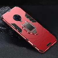 GEHLOT ; OneStep Towards Online Panther Kickstand PC+TPU Car Magnetic Ring Holder 360 Stand Hybrid Four Corner Shockproof Protection Defender Dual Layer Bumper Hard Back Case Cover for VIVO NEX 3 -Red-thumb2