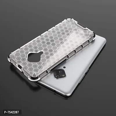 GEHLOT ; OneStep Towards Online Honeycomb Heavy Duty Four Corner Shockproof Protection Clear Transparent Luxury Bumper PC+TPU Hard Back Case Cover for Vivo S5 (White)-thumb5