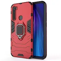 GEHLOT ; OneStep Towards Online Panther Kickstand PC+TPU Car Magnetic Ring Holder 360 deg; Degree Stand Four Corner Shockproof Defender Bumper Hard Back Case Cover for Xiaomi Redmi Note 8T - Red-thumb1