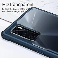 GEHLOT ; OneStep Towards Online Smoke Translucent Hard Matte Case with Soft Edges, Shockproof Smooth Feel Touch Case Cover for Vivo (Vivo V20 SE, Blue)-thumb2