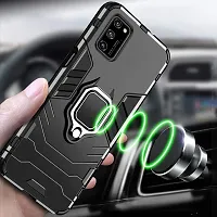 GEHLOT ; OneStep Towards Online Panther Kickstand PC+TPU Car Magnetic Ring Holder 360 Stand Hybrid Four Corner Shockproof Protection Defender Dual Bumper Hard Back Case Cover for Honor V30 Pro (Black)-thumb1