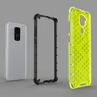 GEHLOT ; OneStep Towards Online Honeycomb Heavy Duty Four Corner Shockproof Protection Clear Transparent Luxury Bumper PC+TPU Hard Back Case Cover for Xiaomi (Redmi Note 9, White)-thumb1