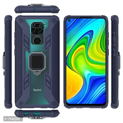 GEHLOT ; OneStep Towards Online Predator Kickstand PC+TPU Car Magnetic Ring Holder 360 deg; Degree Stand Shockproof Defender Dual Layer Bumper Hard Back Case Cover for Xiaomi (Redmi Note 9; Blue)-thumb2