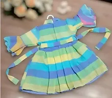 Stylish Multicoloured Chiffon Printed Frocks For Girl-thumb1