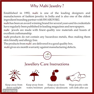 Mahi with Swarovski Zirconia Solitaire Round Rhodium Plated Magical Beauty Finger Ring for Women FR1105013R14-thumb4