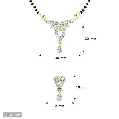 Mahi Gold Plated Pure Alliance Mangalsutra Set with CZ for Women NL1106006GC-thumb4