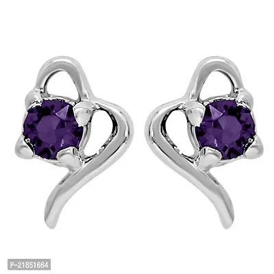 Mahi with Swarovski Crystals Violet Victorian Heart Rhodium Plated Pendant Set for Women (NL1104141RCVio)-thumb3