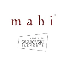 Mahi with Swarovski Crystals Black Bow Rhodium Plated Pendant Set for Women NL1104080RBla-thumb1
