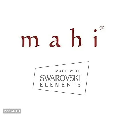 Mahi with Swarovski Crystals Black Bow Rhodium Plated Pendant Set for Women NL1104080RBla-thumb2