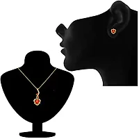 Mahi Gold Plated Alluring CZ Pendant Set for Girls and Women NL1103720G-thumb1