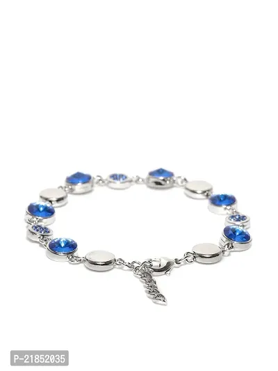 Oviya Fashionable Exquisite Sapphire Blue Crystals Bracelet BR2100291RBlu-thumb4