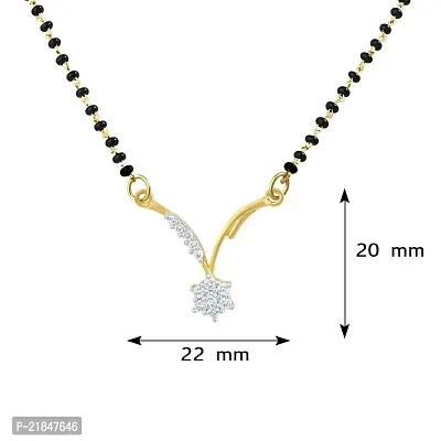 Mahi Gold Plated Mangalsutra Pendant with CZ for Women PS1191410G-thumb3