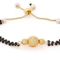 Mahi Dual Chain Round Balls Mangalsutra Bracelet with Beads for Women (BR1100807G)-thumb3