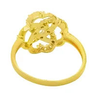 Mahi Gold Plated Tangled Love Finger Ring with CZ for Women FR1100648G-thumb2