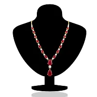 Oviya Gold Plated Charismatic Necklace Set with Ruby for Women and Girls NL2103114G-thumb4