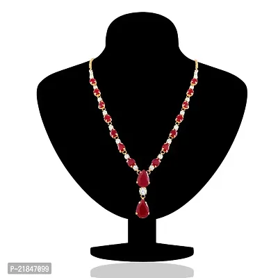 Oviya Gold Plated Charismatic Necklace Set with Ruby for Women and Girls NL2103114G-thumb5