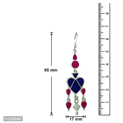 Mahi Dangler Earrings for Women (Pink And Blue) (ER1109424RC)-thumb3
