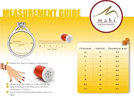 Mahi with Swarovski Zirconia Solitaire Round Rhodium Plated Magical Beauty Finger Ring for Women FR1105013R14-thumb1