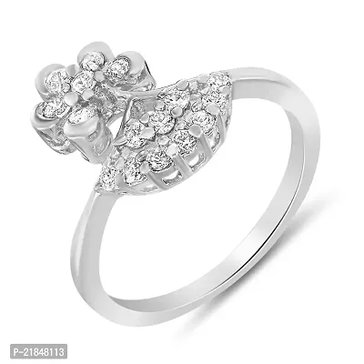 Mahi Rhodium Plated Ultra Chic Ring With CZ Stones for Women FR1100060R10