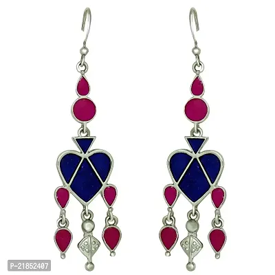 Mahi Dangler Earrings for Women (Pink And Blue) (ER1109424RC)-thumb0