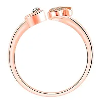 Mahi Tripple Heart Rosegold Plated Adjustable Finger Ring with Crystal for Women (FR1103129ZWhi)-thumb3