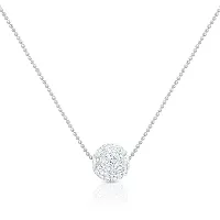 Oviya Rhodium Plated Mesmerizing Shine Pendant Set with Crystal for Women NL2103104R-thumb1