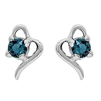 Mahi with Swarovski Elements Light Blue Victorian Heart Rhodium Plated Pendant Set for Women NL1104141RLBlu-thumb2