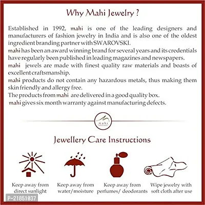 Mahi Rhodium Plated Valentine Gift Heart Love Pendant with CZ Stones for Women PS1101588R-thumb5