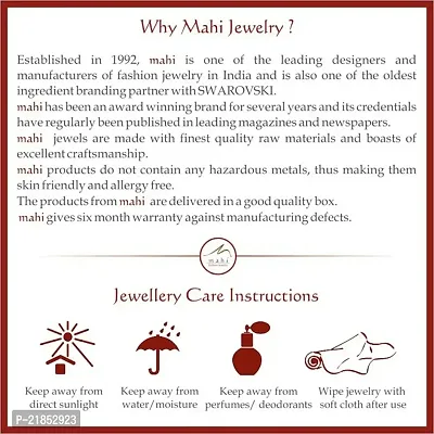 Mahi Gold Plated Designer Solitaire Cubic Zirconia Mangalsutra Bracelet for Women BR1100327G-thumb2