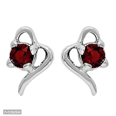 Mahi with Swarovski Elements Red Victorian Heart Rhodium Plated Pendant Set for Women NL1104141RRed-thumb3