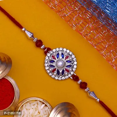 Mahi with Crystals and Beads Assorted Combo of Four Rakhis (Bracelet) CO1104517M-thumb5