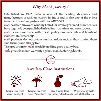 Mahi with Swarovski Zirconia Solitaire Round Rhodium Plated Modish Art Finger Ring for Women FR1105016R12-thumb2