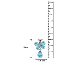 Mahi Combo of Blue Bracelet and Butterfly Pendant with Crystals for Women (CO1104885R)-thumb2