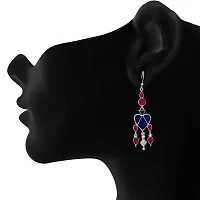 Mahi Dangler Earrings for Women (Pink And Blue) (ER1109424RC)-thumb1