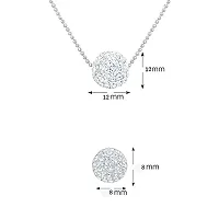 Oviya Rhodium Plated Mesmerizing Shine Pendant Set with Crystal for Women NL2103104RC-thumb3