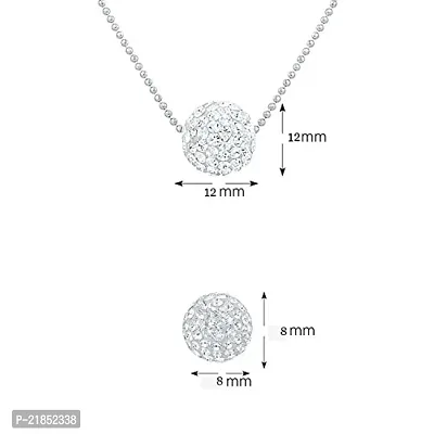 Oviya Rhodium Plated Mesmerizing Shine Pendant Set with Crystal for Women NL2103104RC-thumb4