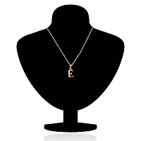 Mahi CZ E Letter Gold Plated Pendant for Women PS1100155G-thumb1