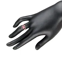 Mahi CZ Pink Flower Rose Gold Plated Finger Ring for Women FR1193668ZPin14-thumb1