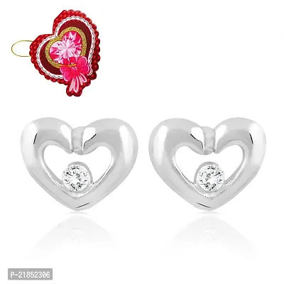 Mahi Heart Stud Earrings with Crystal with Heart Shaped Card for Women ER5109309RCd