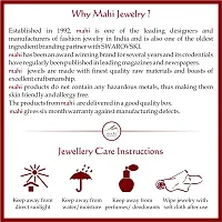 Mahi with Swarovski Elements Brown Drop Paisley Rhodium Plated Earring for Women ER1194138RBro-thumb3