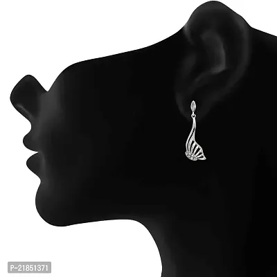 Mahi Crystal Butterfly Rhodium Plated Earring for Women ER1192729R-thumb2