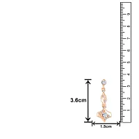 Mahi Rose Gold Plated Dazzling Arc Earrings with White Crystal For Women (ER1193801Z)-thumb2