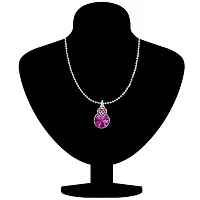 Mahi Fushia Purple Swarovski Crystals Heart Pendant for Women and Girls PS1194089RFus-thumb1