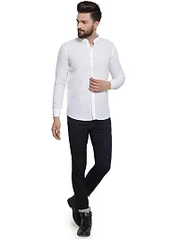 YBA White Smart Slim Fit Officewear Mens Cotton Shirt YFS11016WhiQL-thumb3