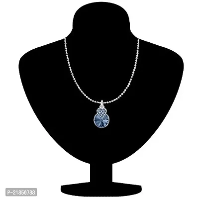 Mahi Montana Blue Swarovski Crystals Heart Pendant for Women and Girls PS1194089RMBlu-thumb2