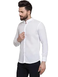 YBA White Smart Slim Fit Officewear Mens Cotton Shirt YFS11016WhiQL-thumb2